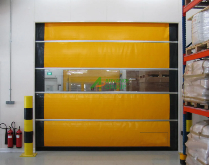 High Speed PVC Door 304 Stainless Steel Durable and Insulated with duty Steel Structure Automatic Open for Workshop Impact-Resistant Airtight Rapid Foam Filled
