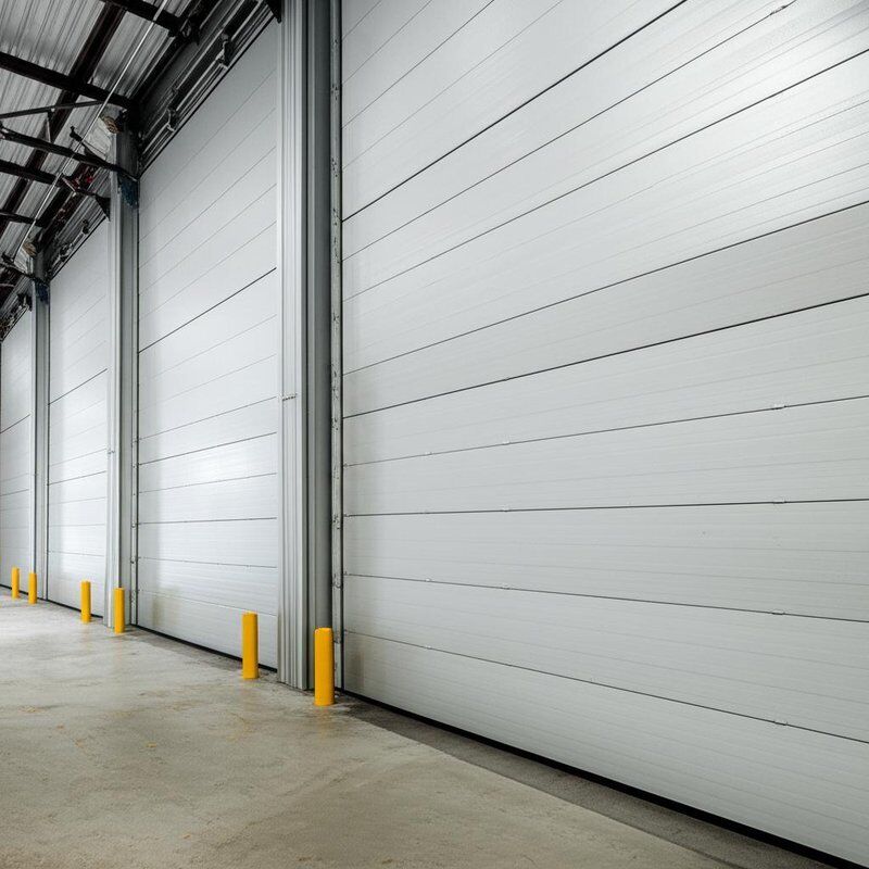 Steel Commercial Sectional Overhead Doors Fire Station Industrial Sectional Doors Sectional Steel Doors Automatic Formed Wind Resistant