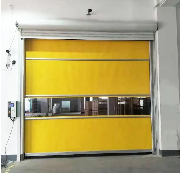 Werk Steel Structure High Speed PVC Roll Up Rapid Shutter Door 304 Roestvrij staal Materiaal Veiligheid Ja Rapid Door Solution