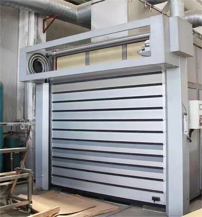 PLC-besturing Aluminium Hoogwaardige industriële hoge snelheid Spiraaldeur Intelligente buitenste spiraal snelle deur Aluminium snelle rolluik deur